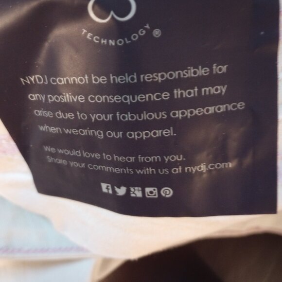 Never worn. Not Your Daughter's Jeans. Size 12 - Picture 6 of 8